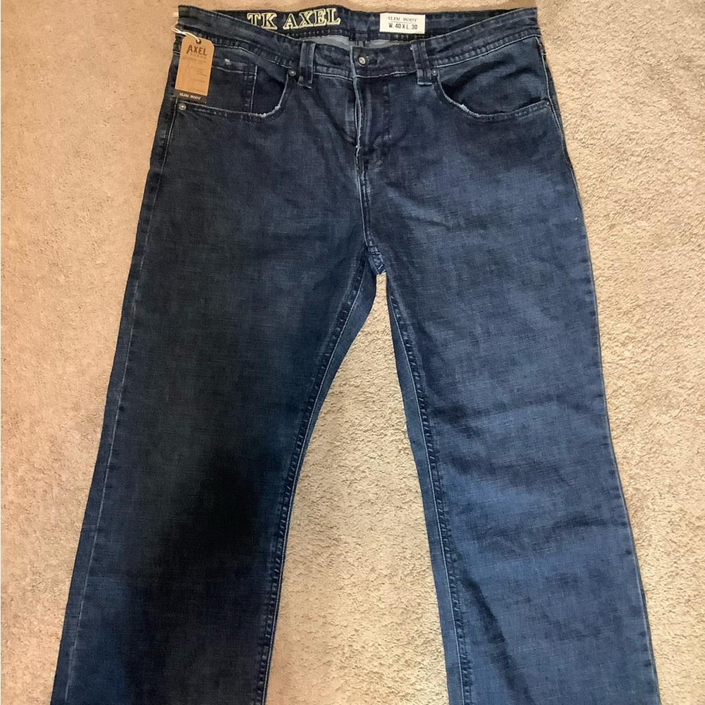 Men’s TK Axel 40X30 Slim Boot Dark Denim Jeans